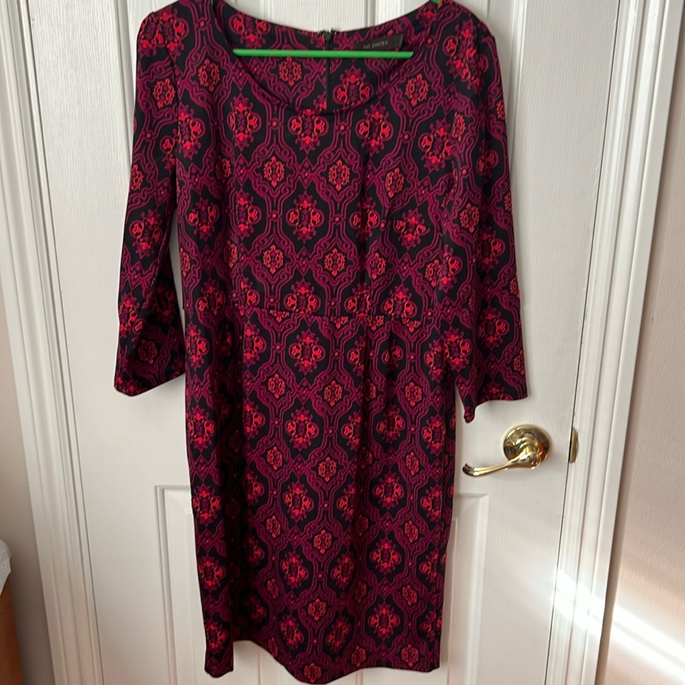 The Limited multi color dress with 3/4 length sleeves